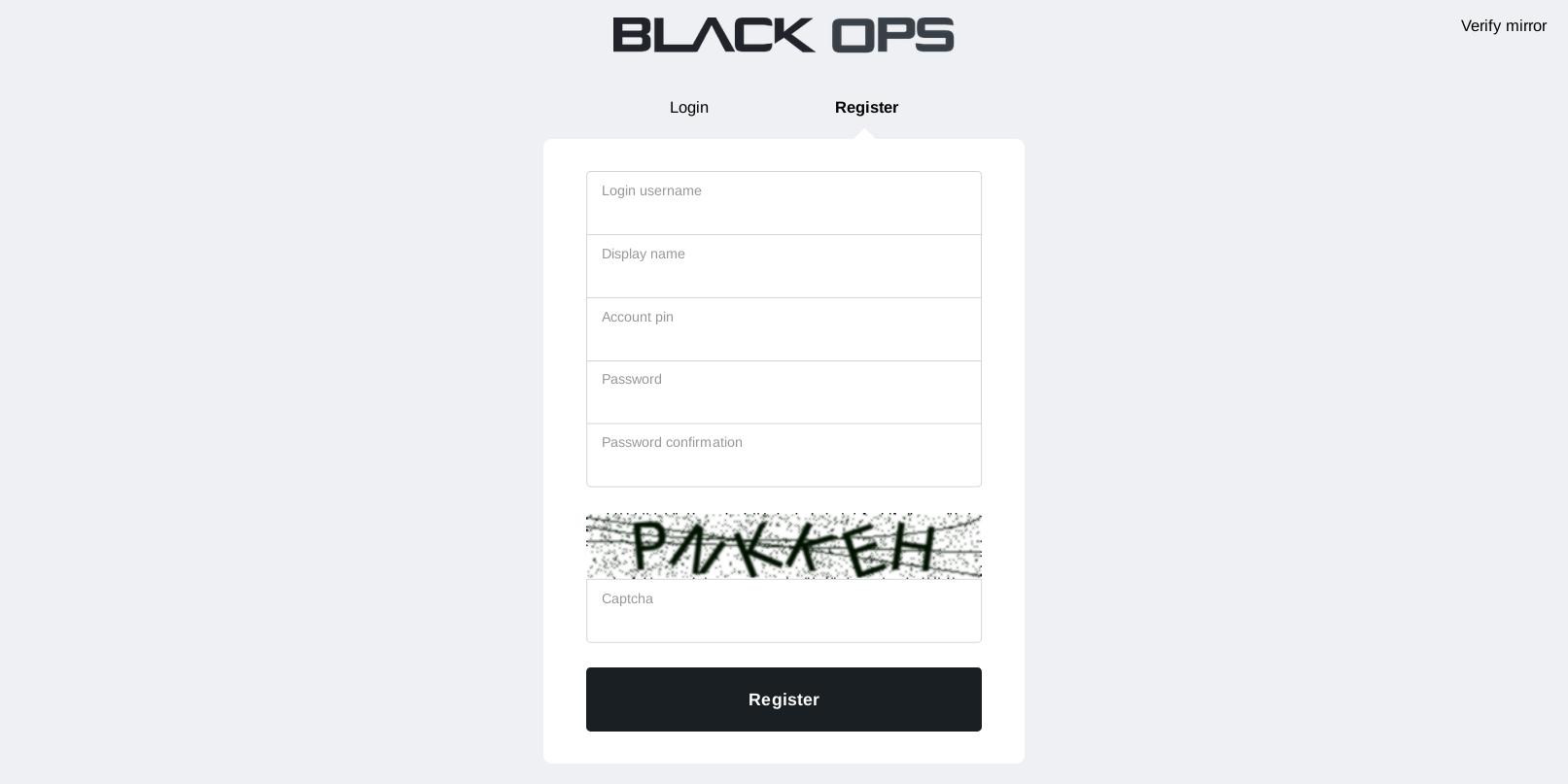 Encrypted Registration Form